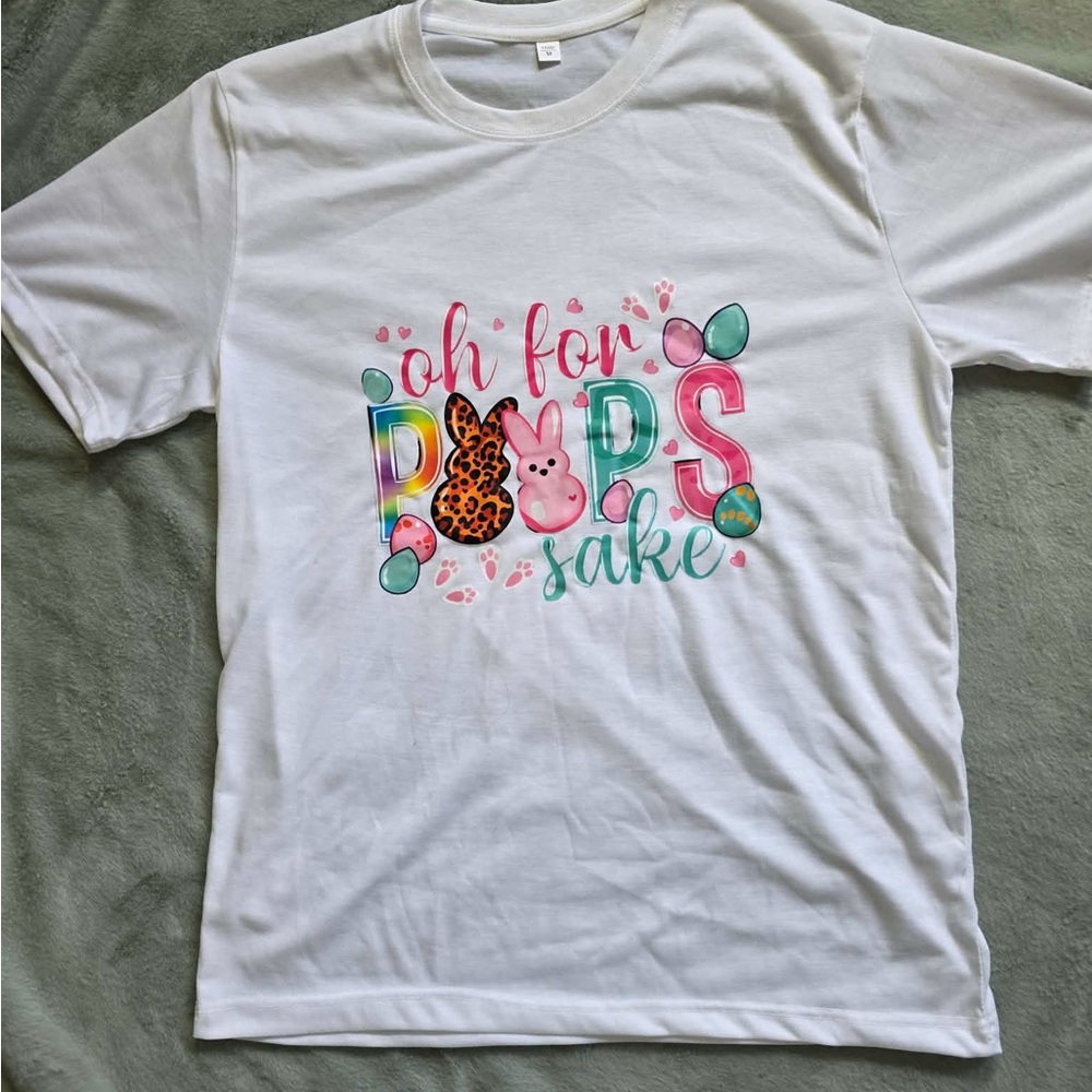 "Oh For Peep's Sake" White Graphic Tee